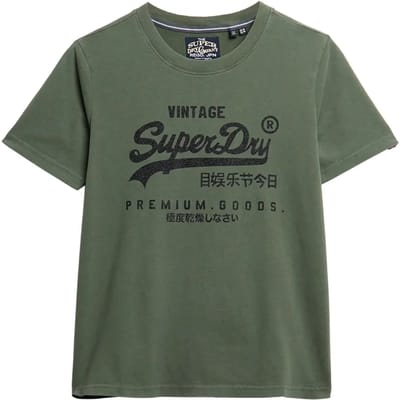 Superdry - Vintage T-shirt met versierd logo en relaxte pasvorm - Dames - T-shirts