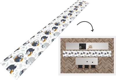 Keukenloper - Keukenmat - Patroon - Kinderen - Jongens - Dieren - Slapen - 400x50 cm - Keuken vloerkleed
