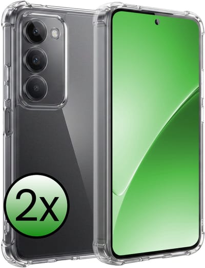 Hoesje 2 Stuks - Geschikt voor Xiaomi 15 - Sterk & Shockproof - Siliconen Case - Back Cover - Telefoon Hoes Shock Proof - Transparant