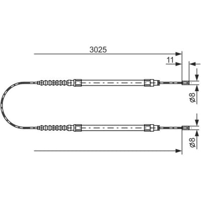 Kabel, parkeerrem BOSCH 1 987 477 113