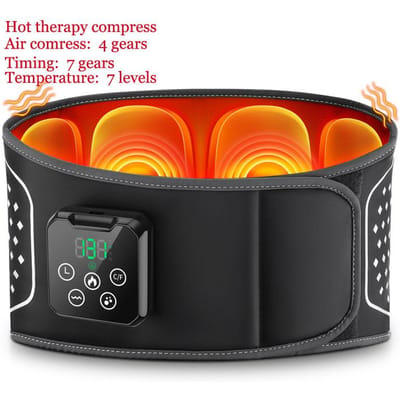 Elektrische Rugmassage Hot Compress Taille Massager met Controller Verwarming Vibratie Airbag Lendensteun Ontspannende Taille