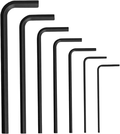 Inbussleutelset klein, 7 stuks zeskantsleutels (0,7-3 mm) multifunctionele vierklauwen inbussleutel inbusset klein voor fietsonderhoud meubelmontage gitaar machine auto klein universeel