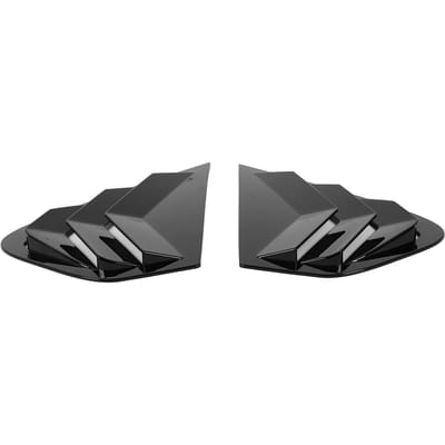 2 stuks Achterste Zijruit Louver Driehoekige Zijruit Louvers Shutter Paneel Sierlijst voor X6 E71 E72 2008 tot 2014 Glanzend Zwart gray