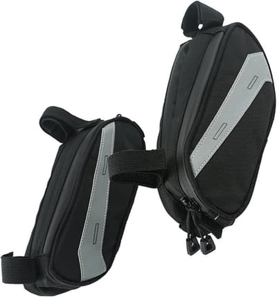 Motorfiets Frame Tas - Reparatie Kit Bumper - Motor Rijden - Uitbreidbaar Opslagvak - 1500 Gram - Zwart
