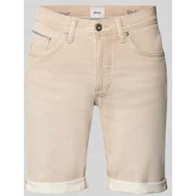 slim fit korte jeans van katoenmix model 'CHRIS'