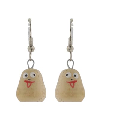 Behave - Oorbellen - Dames Oorhangers Hout Abstract Design - 3.5 cm