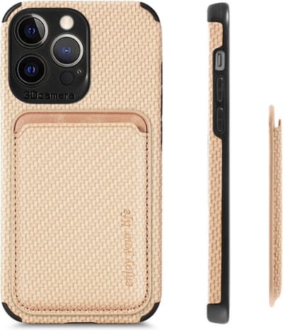 Coverzs telefoonhoesje geschikt voor Apple iPhone 11 Pro Magneet gevlochten hoesje met pasjeshouder - khaki