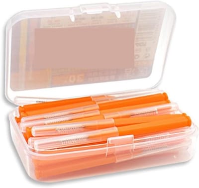 Interdentale Borstels - Tandenstokers - Mondhygiëne Verbeteren - Flexibele Borstelkop - 30 Stuks - Oranje