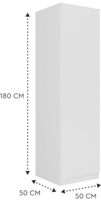 Moderne Kledingkast in Wit met Praktische Planken voor Slaapkamer, Hal, Kinderkamer of Kantoor
