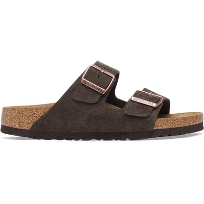 Birkenstock - Arizona Suède Mocha Bruin Smal Voetbed - Maat 44