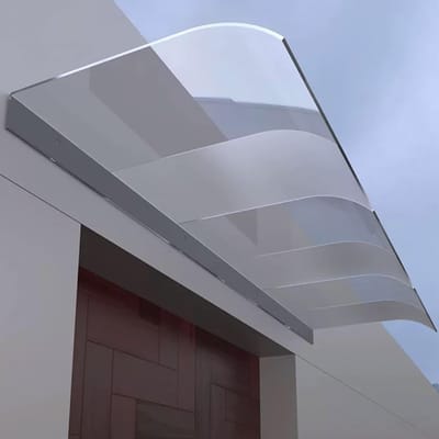 Deurluifel - Terrasoverkapping Raamluifel - Buitenbescherming - Hitte en Koudebestendig - 50x120cm - Halfmat Transparant