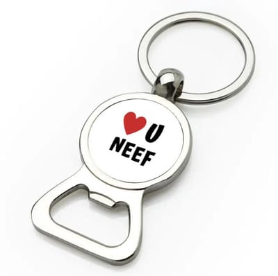 Akyol - love u neef flesopener - Neef - de liefste neef - verjaardag - cadeautje voor neef - neef artikelen - kado - geschenk - 9 bij 3 cm