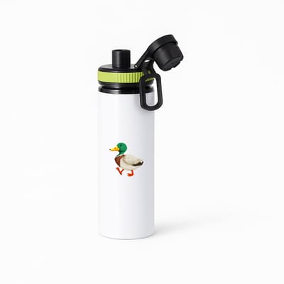 Hacebo® - Eenden waterfles met draaidop groen - Eend - Dieren liefhebbers - Vogels - dieren - kinderboerderij - water fles - 850ML