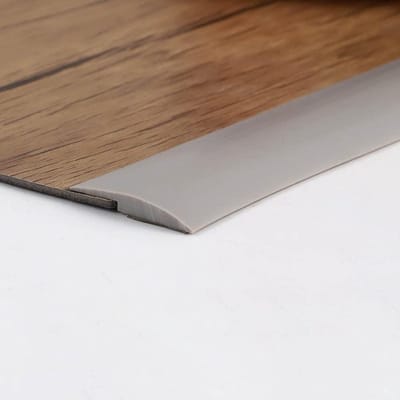 Allecto Plus - Zelfklevende Tapijt Trim Strip voor Laminaat Vloeren - PVC Rubber - 3mm Drempelovergang - Grijs - Vloerdeur en Deur Strips