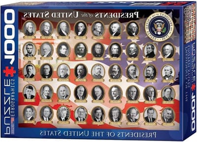 Presidenten VS Puzzel - Legpuzzel 1000 stukjes - Ontspanning thuis - Gelicenseerd met echtheid - 68 x 48 cm - Veelkleurig