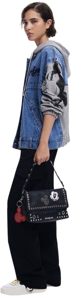 Desigual Schoudertas Mickey Rock Venecia Across Body Bag Black Zwart