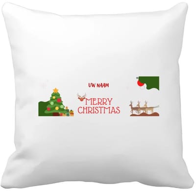 Akyol - kerst merry christmas met eigen naam Kussen hoes - Kerstmis - kerst beker - winter - kerst - christmas - kerst cadeau - 40 bij 40 cm