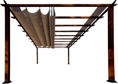 Paragon Outdoor Aluminium Paviljoen Florence 1116 - 350x505x236 cm Donkerbruin