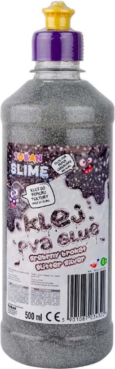 Tuban Tuban - Pva Lijm voor slijm Glitter - Zilver 500 ml