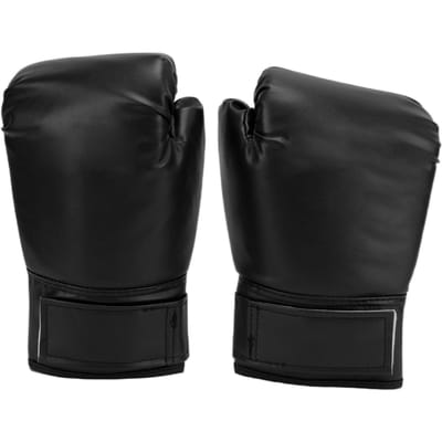 1 Paar Volwassen Unisex Trainings Bokshandschoenen Free Fight Sanda Muay Thai Bokshandschoenen 10ozZwart zwart