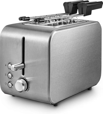 Lexium Broodrooster met tostiklemmen - Broodroosters - Toaster - Berde sleuven - Meedere standen en instelbare warmteniveaus