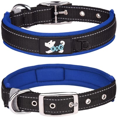 Dailygoods- Halsband Verstelbaar - Reflecterende Halsband - Zachte Neopreen Gevoerde Halsband - Hondenhalsband XL - Hondenhalsband voor Grote Honden - Geschikt voor Alle Rassen