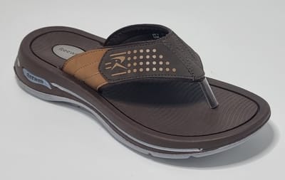 Reewalk® - Heren Slippers – Heren Teenslippers – Memory Foam Voetbed – Licht Gewicht Heren Slippers - Bruin – Maat 40
