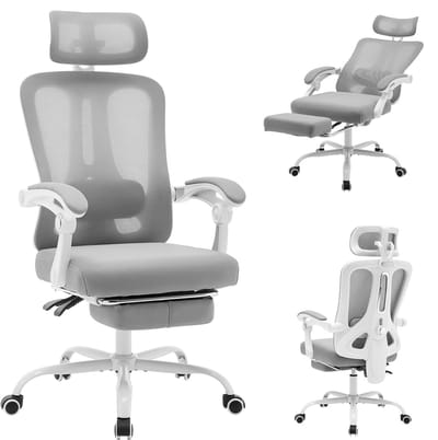 Ergonomische Bureaustoel - Office Gaming Chair - Volwassenen Game Stoel - Gamestoel - Grijs