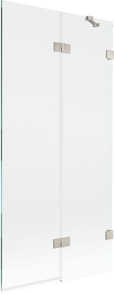 Mexen Lunar badwand 2-delig rechts 90 x 150 , transparant, geborsteld nikkel - 897-090-100-97-00-P