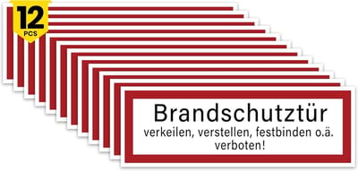 Brandwerende Deur Sticker - Verboden Vastzetten Bewegwijzering