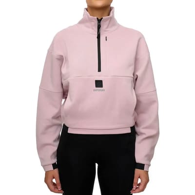 Superdry Code Tech Sweatshirt Met Halve Rits Roze S Vrouw