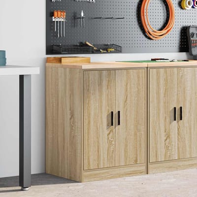 vidaXL - Garagekast - 60x51x85 - cm - massief - grenenhout - sonoma - eikenkleurig