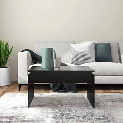 vidaXL - Salontafel - 68x50x38 - cm - bewerkt - hout - zwart