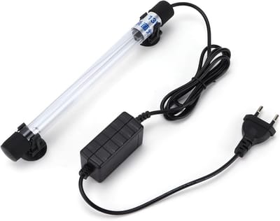 Aquarium UV-sterilisatorlicht voor Watertanks, Vijvers en Rotstuinen - Dompelbaar Kwartsglas - Schoon Licht - Met Zuignappen - 7W - EU-stekker 220‑240V