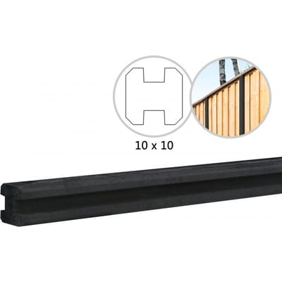 Intergard Betonpalen met gleuf hout beton schutting antraciet 10x10x270cm