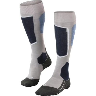 FALKE SK6 Pro warm dun wol lycel functioneel materiaal skisokken dames grijs - maat 41-42