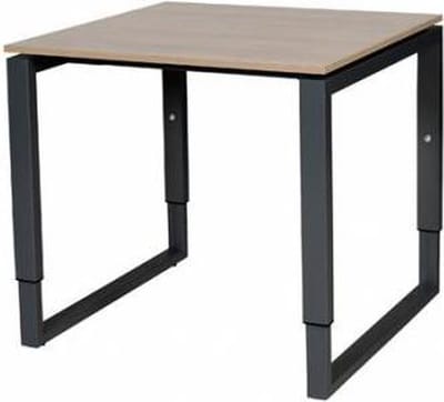 Verstelbaar Bureau - Plus 80x80 Havana Kersen - zwart frame
