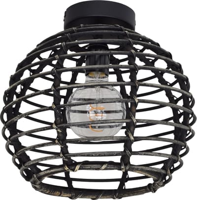 Urban Interiors - Plafondlamp - Bamboe Zwart - Ø30