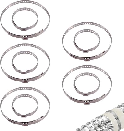 Verstelbare CV-asmanchetten en klemmen set van 12, roestvrijstalen slangklemmen voor motorvoertuigen, 20-50 mm en 50-120 mm, ideaal voor aandrijfassen en reparaties