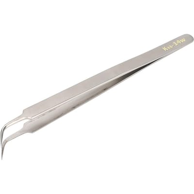 Pince à épiler 14w à pointe ultra fine haute précision antistatique résistante aux acides en acier inoxydable outil de maintenance white
