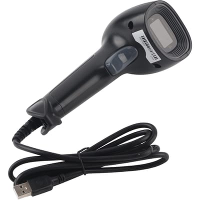 1D Handheld Barcodescanner Afbeelding Barcodelezer USB Bedraad Scanpistool voor Winkel Supermarkt gray