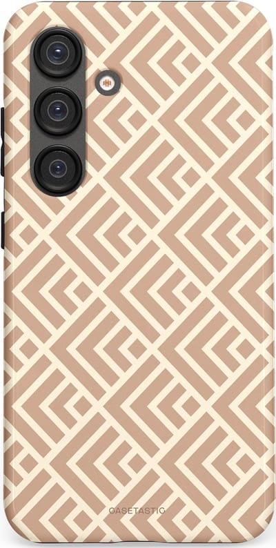 Casetastic Hoesje Geschikt voor Samsung S25 - Stijlvolle Beschermende Duo-layer Case - Abstract Zand Kunst
