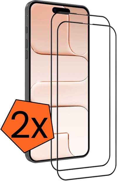 Screenprotector - 2 Stuks - Geschikt voor Apple iPhone Air - Full Cover - Gehard Glas - Beschermglas - Tempered Glass - Screen Protector