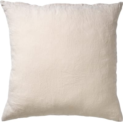 Dutch Decor LINN - Kussenhoes 45x45 cm - 100% linnen - effen kleur - Pumice Stone - beige - met rits - zonder binnenkussen
