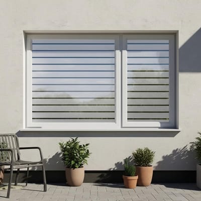 Decoratieve Privacyfolie voor Ramen - Frosted Vensterfolie, Statistische Plakfolie en Glas-in-lood Effect (44.5 * 200cm)