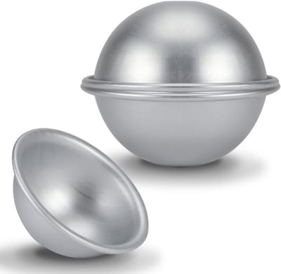 Half Ball Cakevorm 10 cm - Aluminium Halve Bol Cakepan voor Bikini Desserts, Pudding en Bakken - Set van 4