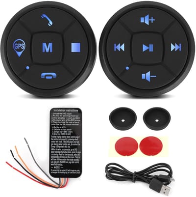 Dailygoods - Auto Afstandsbediening Stuurwiel - Draadloze Controle - Eenvoudige Installatie - GPS en Muziekvolume - Handige Schakelaar - Geschikt voor...