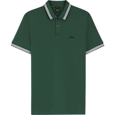 Polo Boss Green Paddy groen zwarte knoop