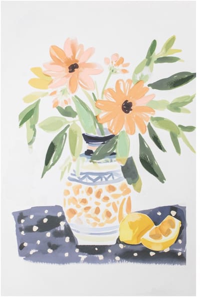 Schilderij handgeschilderd stilleven pastel