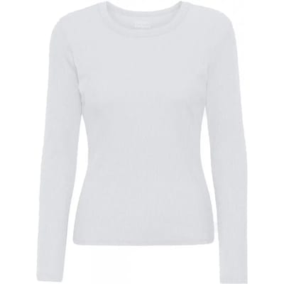 Geribd dames-T-shirt met lange mouwen Colorful Standard Organic optical white